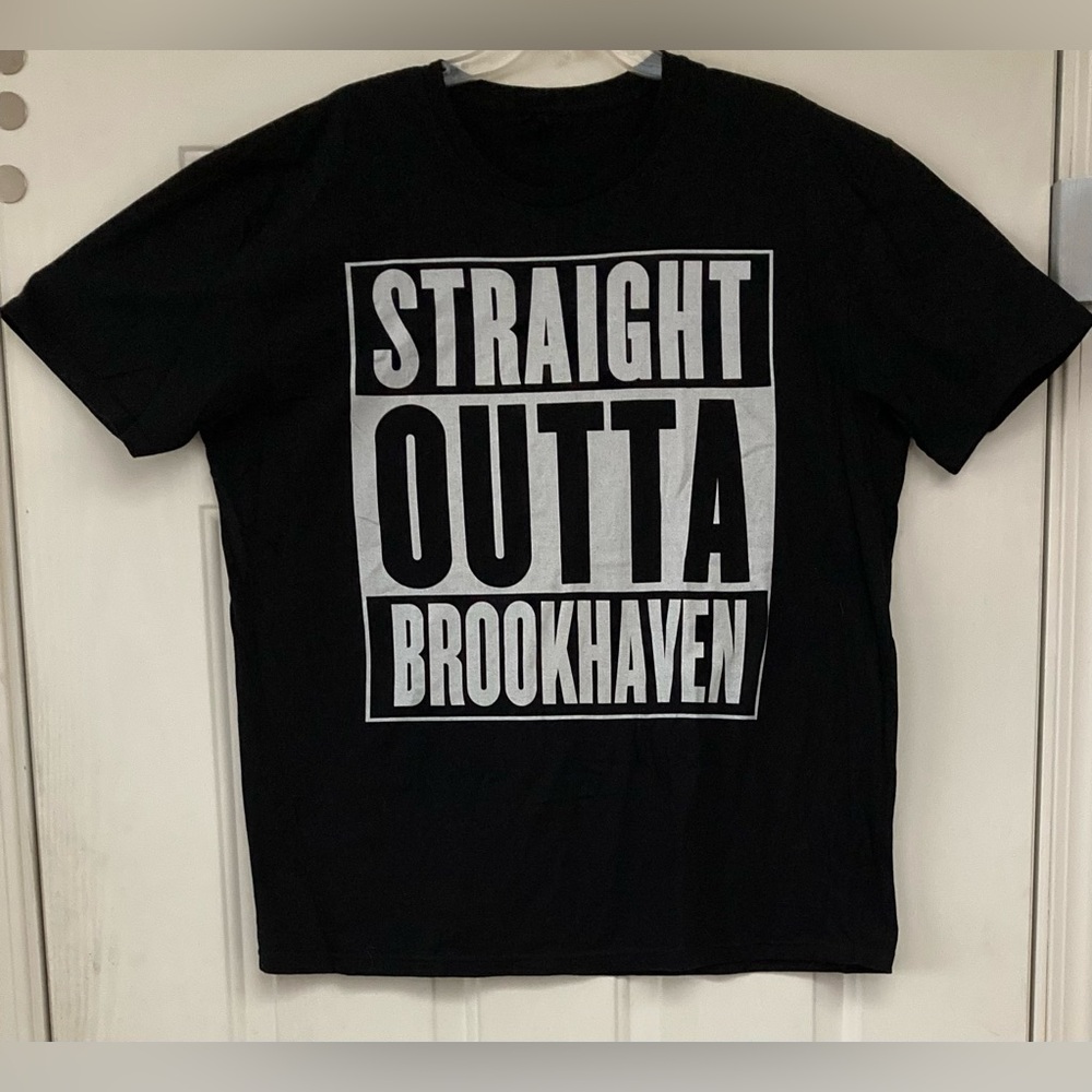 ◾️😎◾️Straight Outta Brookhaven Gildan 100% Cotton Black T-Shirt